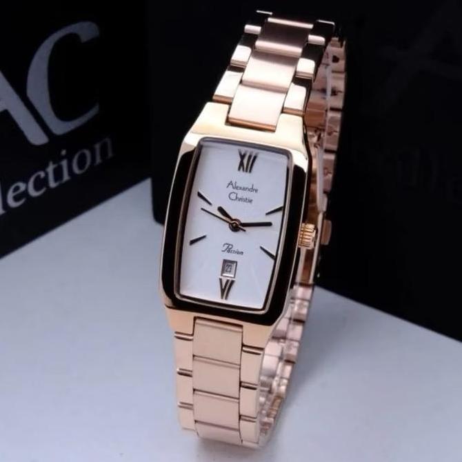 Ready Jam Tangan Wanita Alexandre Christie 2455 AC2455 2455LD [[ORIGINAL]] Watches Stainless Kayu