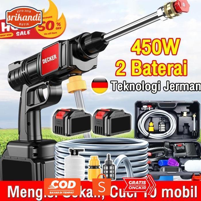 sa-324 DECKER Jet Cleaner Cuci Mobil 998V 130Bar Mesin Peralatan Mesin Alat Cuci Motor Mobil Mini Po