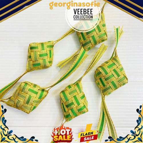 COD Ketupat mini/ gantungan ketupat mini/ hiasan ketupat/ ketupat pita mini