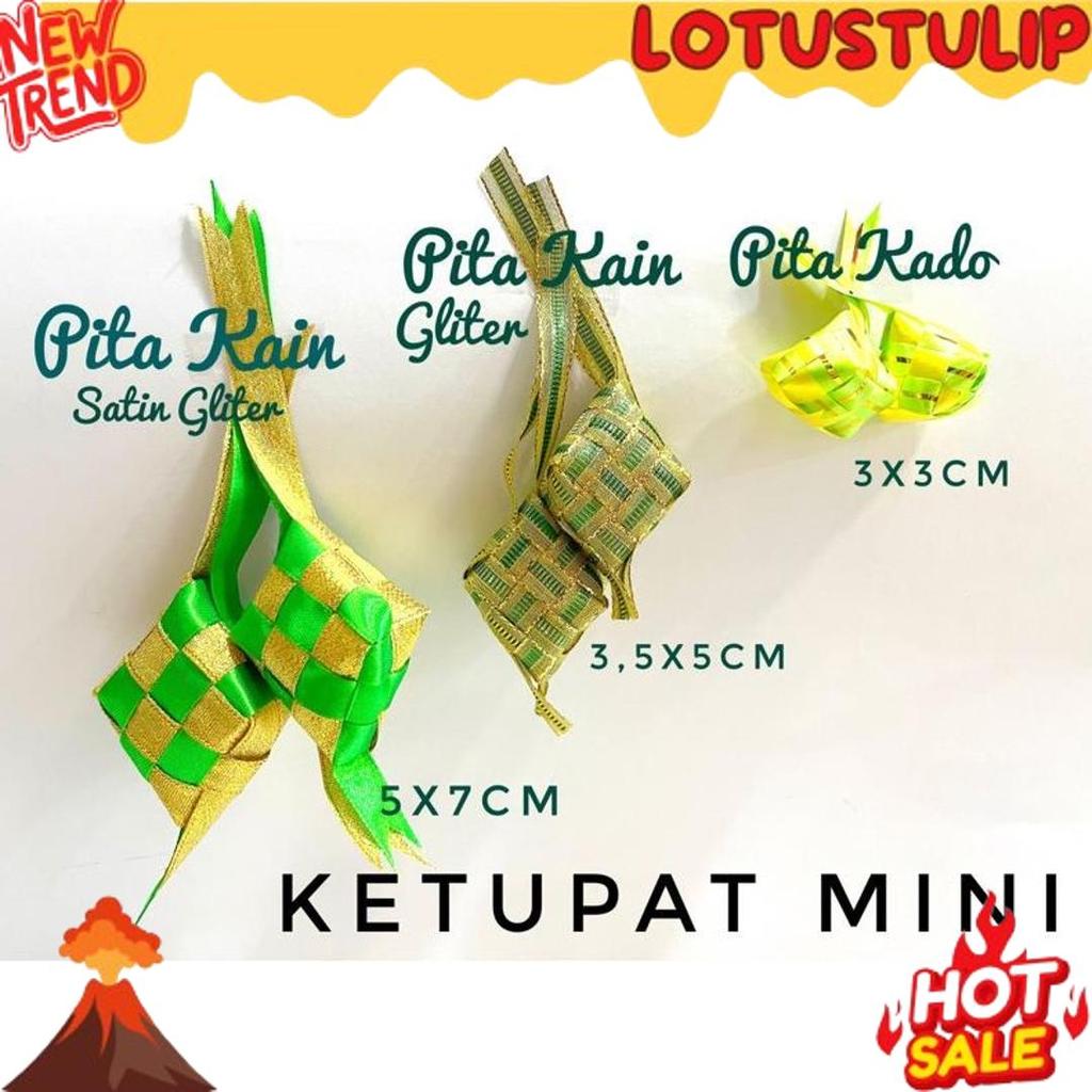 COD Ketupat mini/ gantungan ketupat mini/ hiasan ketupat/ ketupat pita mini