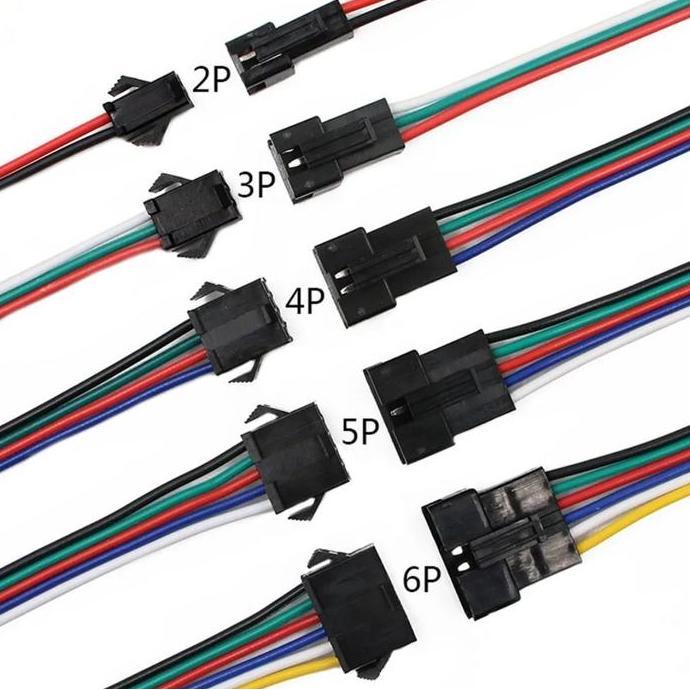 Kabel Konektor LED 2-6 Pin Soket LED Connector Cable