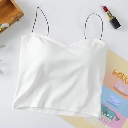 Clova BR087 Bra Tanktop Wanita Tanpa Kawat With Cup Bh Atasan Crop Top Cewek Korean Style Basic Panj