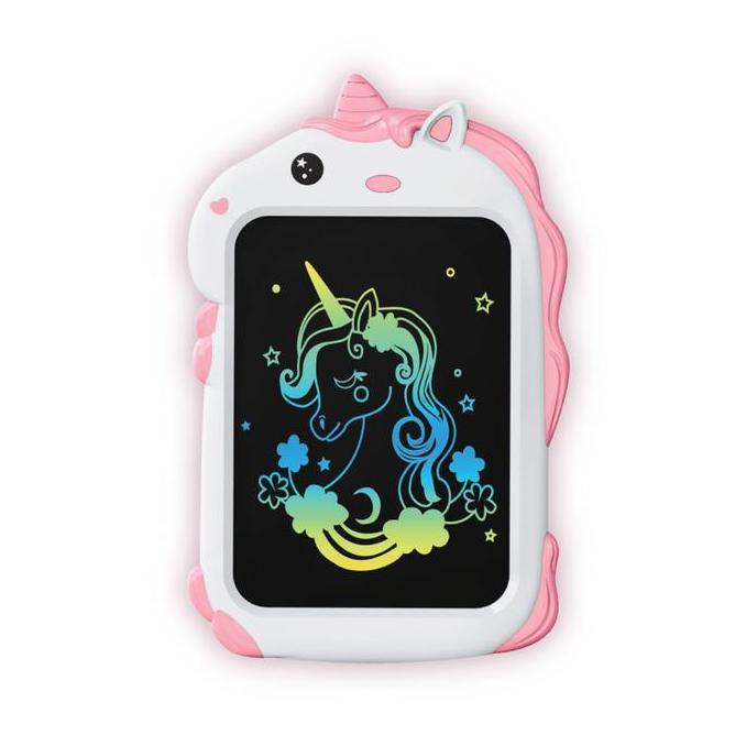 KIDDY STAR 8.5 INCI LCD DRAWING BOARD UNICORN - PUTIH/PINK
