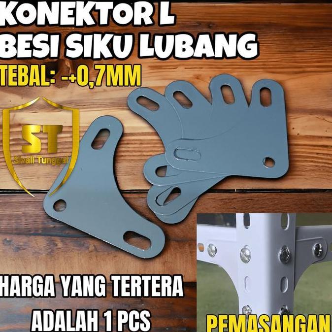 PLAT SIKU LUBANG /SEGITIGA PENYANGGA SIKU LUBANG / KONEKTOR SIKU LUBANG/SIKU SEGITIGA PLAT LUBANG