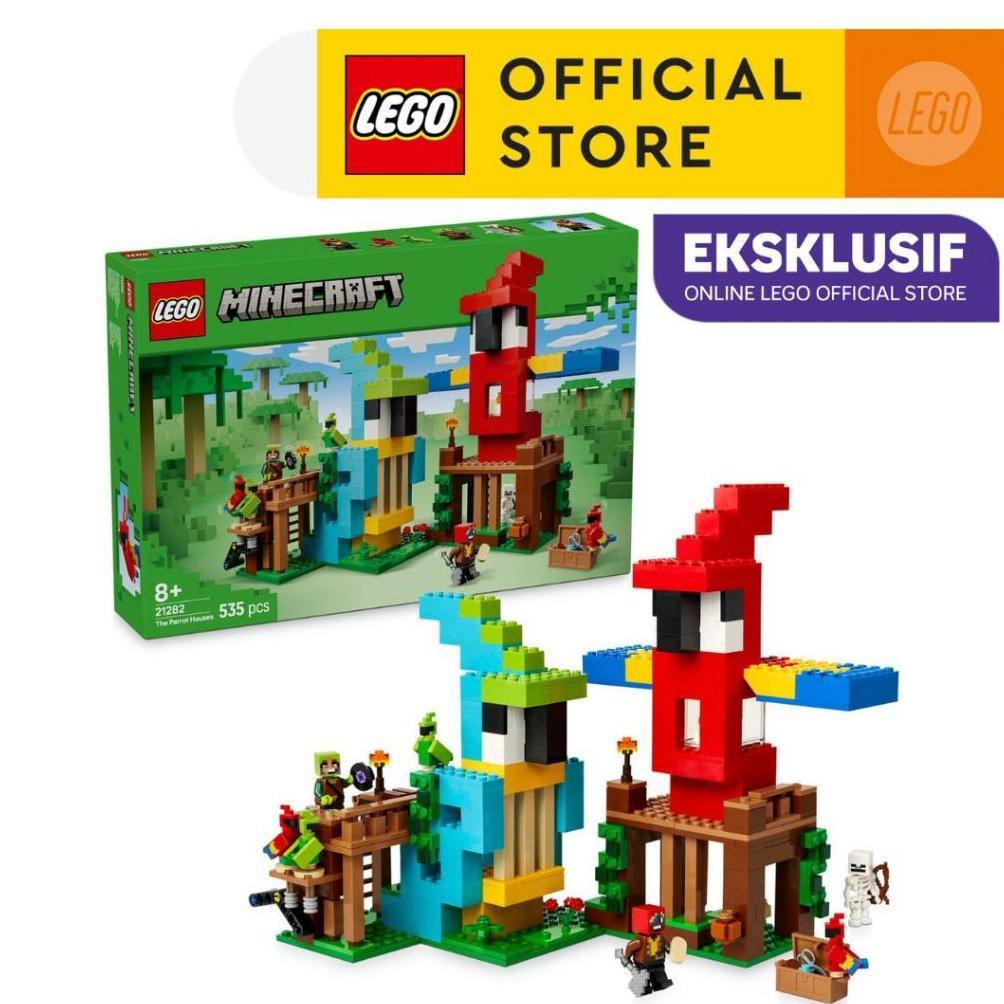 NEW STOCK  LEGO Minecraft Bundle - LEGO Minecraft 21282 The Parrot Houses + LEGO Minecraft 21256 The