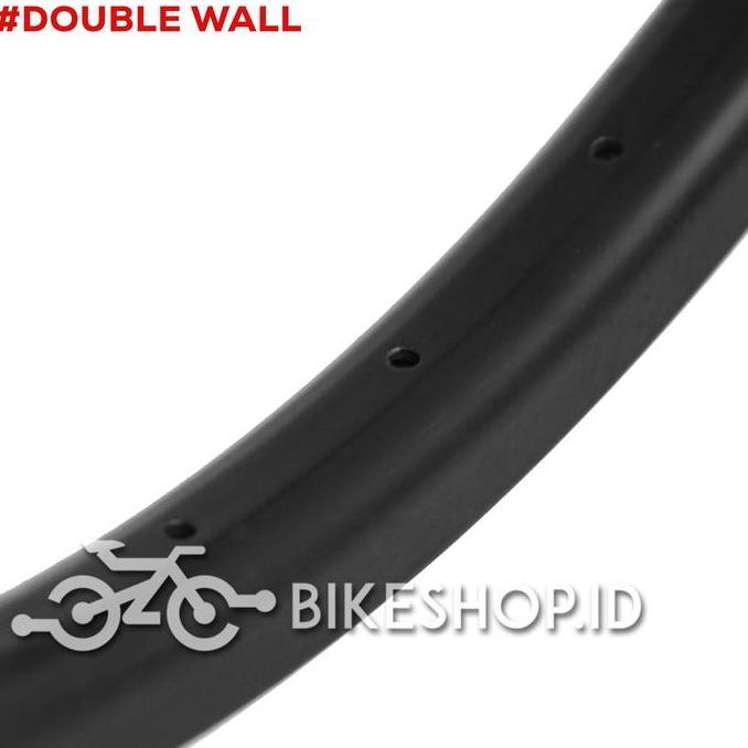 Velg Sepeda 26" / Rims Alloy Double Wall Untuk Sepeda 26inch Hitam 36H Crownking Without Logo (Polos