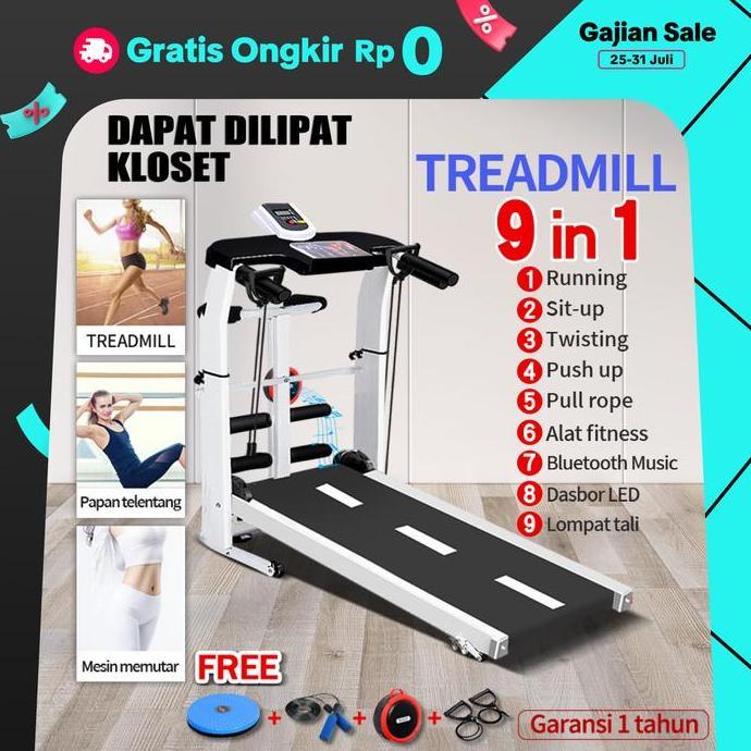 Tokomasedi_ - Treadmill Manual Multi Fungsi 9in1 Alat Fitness Hemat Listrik Rumah