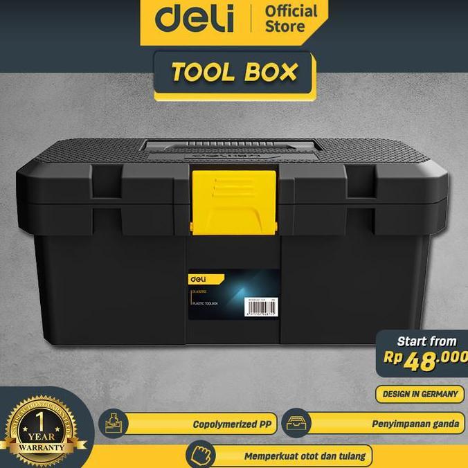Ernawilman89 - Deli Tool Box Kuat Kotak Perkakas Plastik Kecil Sedang Besar DL43291X
