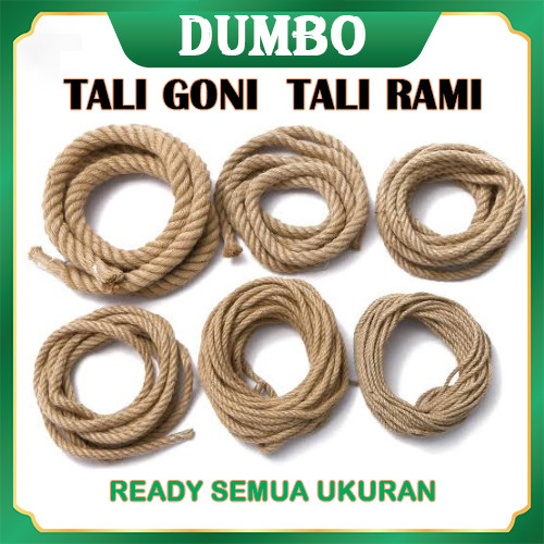 Tali goni 8mm 10mm 12mm 14mm / tali garukan kucing / tali rami / Tali Tambang Karung Goni / Tali Ser
