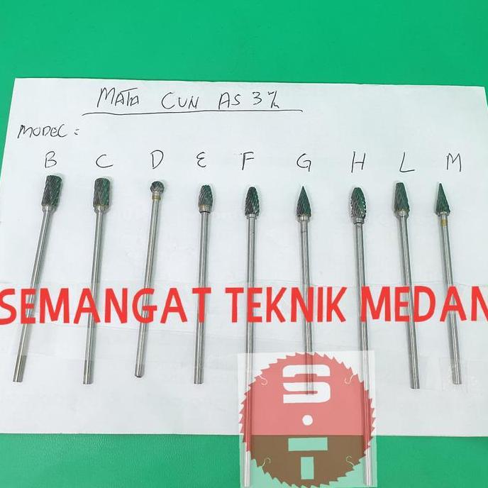 MATA BOR CUN TUNER CUNER TUNGSTEN GRINDER BESI METAL 3mm PER SET 9PCS