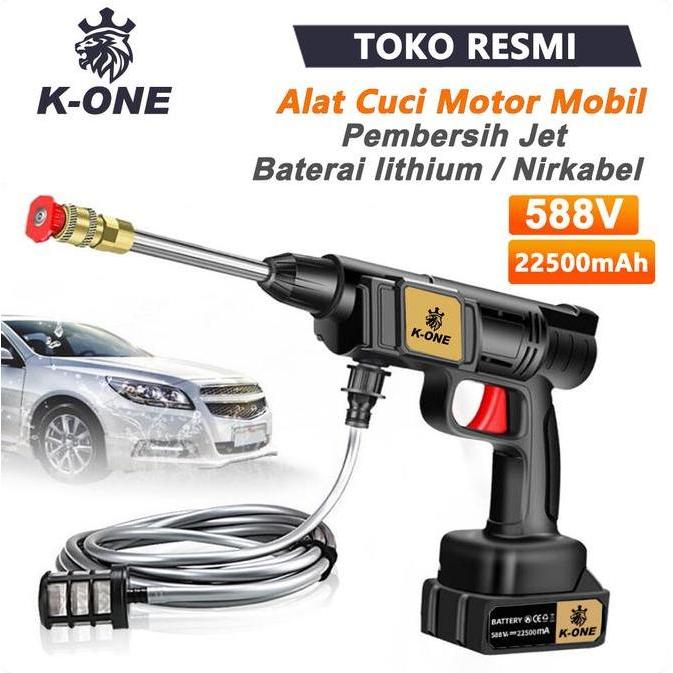 K-One Alat Mesin Cuci Motor Dan Mobil Pembersih Jet,Pencucian Mobil Tanpa Kabel Baru,Alat Portable N