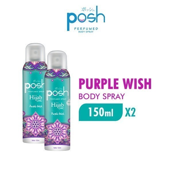 Posh Hijab Spray Cologne Purple Wish Botol 150 ml x2