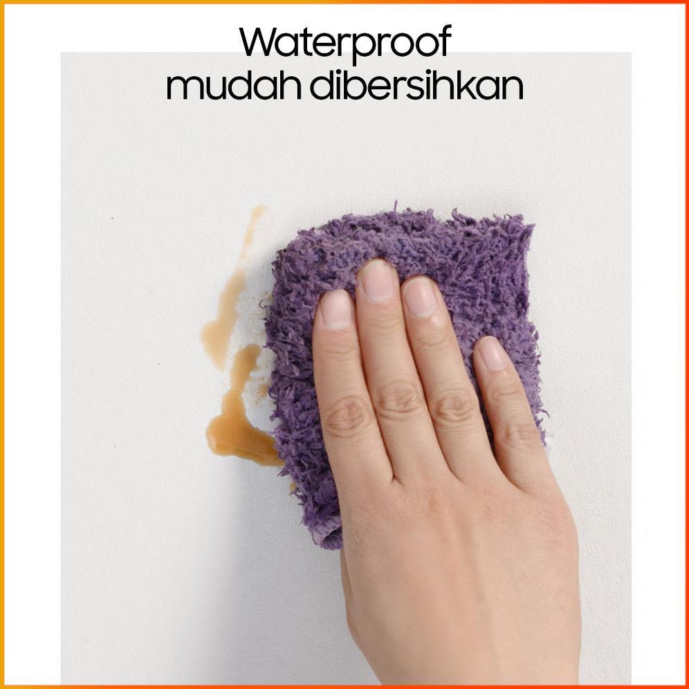 Wallpaper Dinding Linen Premium Tebal Bahan Pvc Roll 280X60 Cm Dekorasi Kamar Anti Lembab