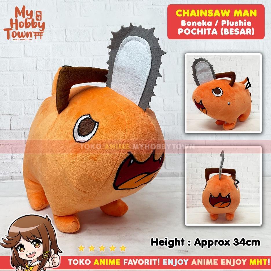 Boneka Pochita Chainsaw Man Plushie Doll Karakter Anime Cosplay
