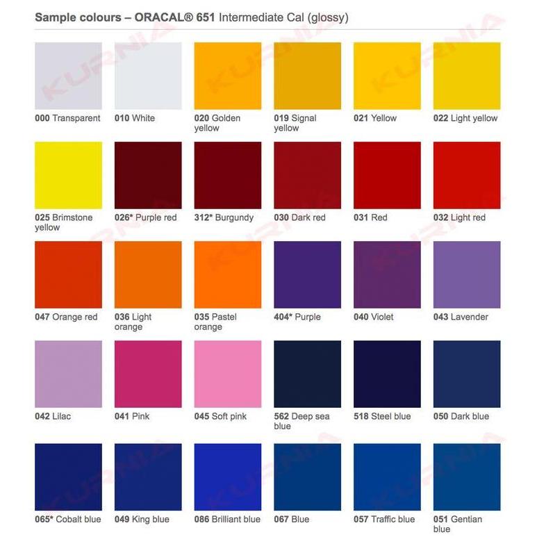 Stiker Oracal 651 Glossy Original