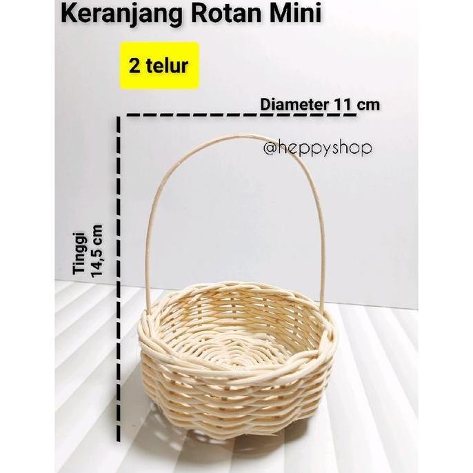 Keranjang Rotan Mini Keranjang Telur Paskah Mini Keranjang Mini