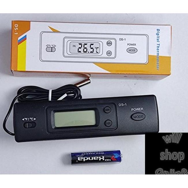 Termometer Dital Thermometer Suhu Ruangan Ac Mobil Kulkas Ds1