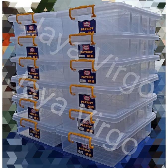 Box Patriot Shinpo / Box Container Sekat 4 Bening / Bok Sekat Besar