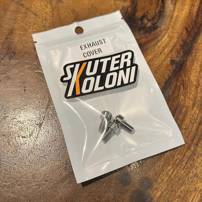 Titanium Bolt Baut Cover Knalpot Vespa Sprint Primavera 3v iget abs