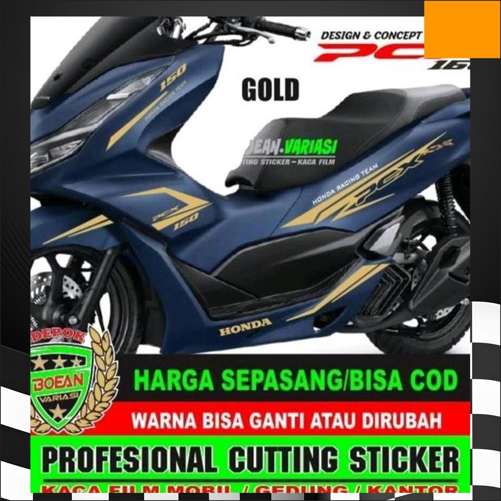 Cutting Sticker Pcx 160 Blue Matte Striping Pcx