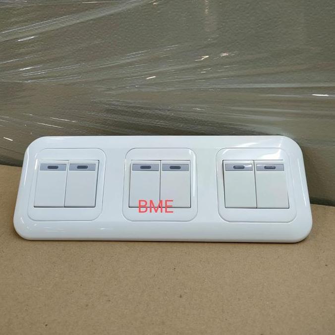 Promo Panasonic Saklar 6 Gang Hotel Lampu Iluminasi 2 Arah