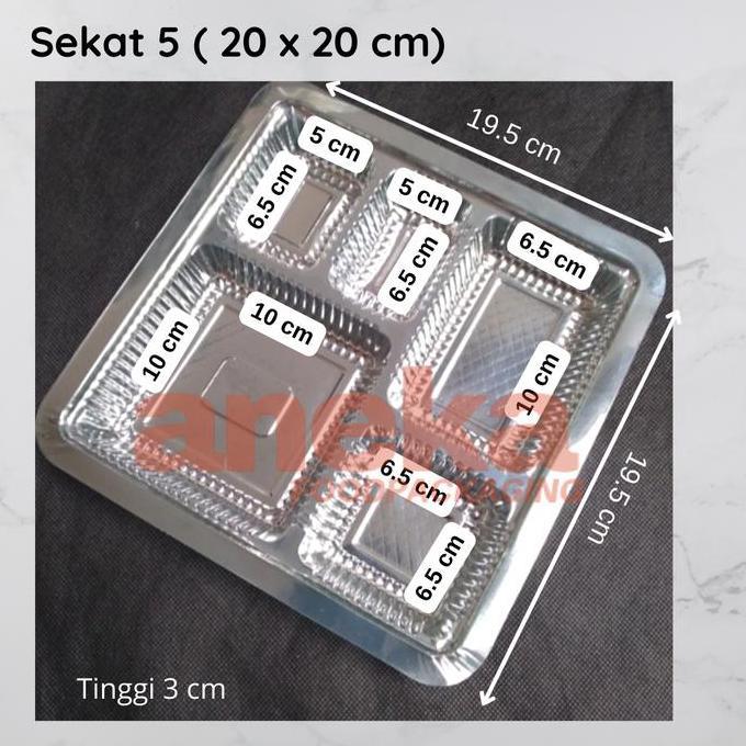 Mika alas dus tray sekat dalaman nasi box kotak catering 18x18 & 20x20