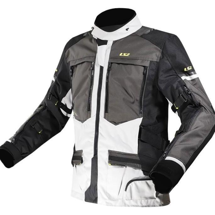 Jaket Adventure Waterproof LS2 Norway Man Jacket Black Grey yellow