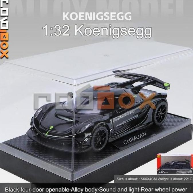 Tikarigeovani - Diecast Koenigsegg Jesko Skala 1:32 Alloy Dengan Tatakan, Lampu & Pullback