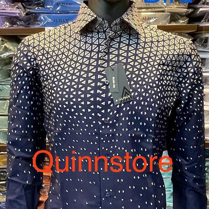 ALISAN Kemeja Motif - Lengan Panjang - Slim Fit murah