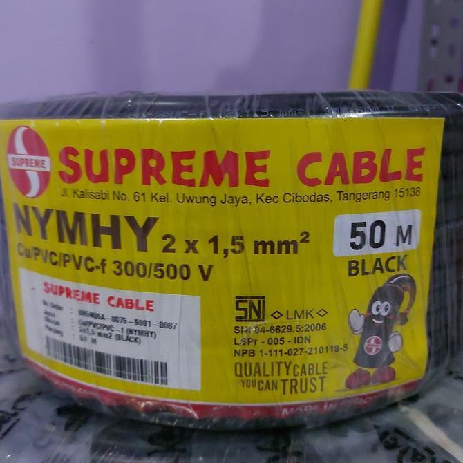 TERBARU - kabel nyyhy 2x1,5 supreme 50m nyyhy / nymhy 2x1,5mm supreme 50m
