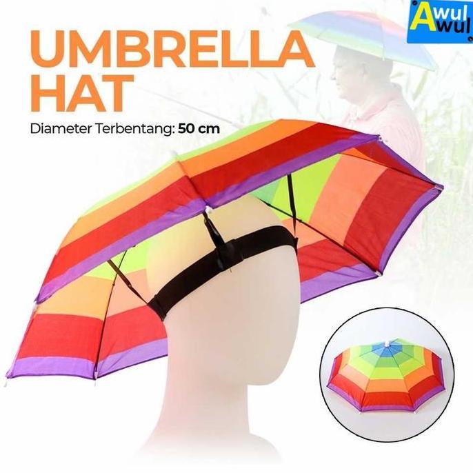 Payung Kepala | Payung Topi | Payung Pantai | Topi Pantai