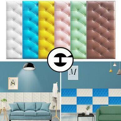 Promo (Cod) Eg Wallpaper Stiker Foam 3D Headboard Dinding Busa Wall Foam Dinding 60Cm X 30Cm Tebal 6