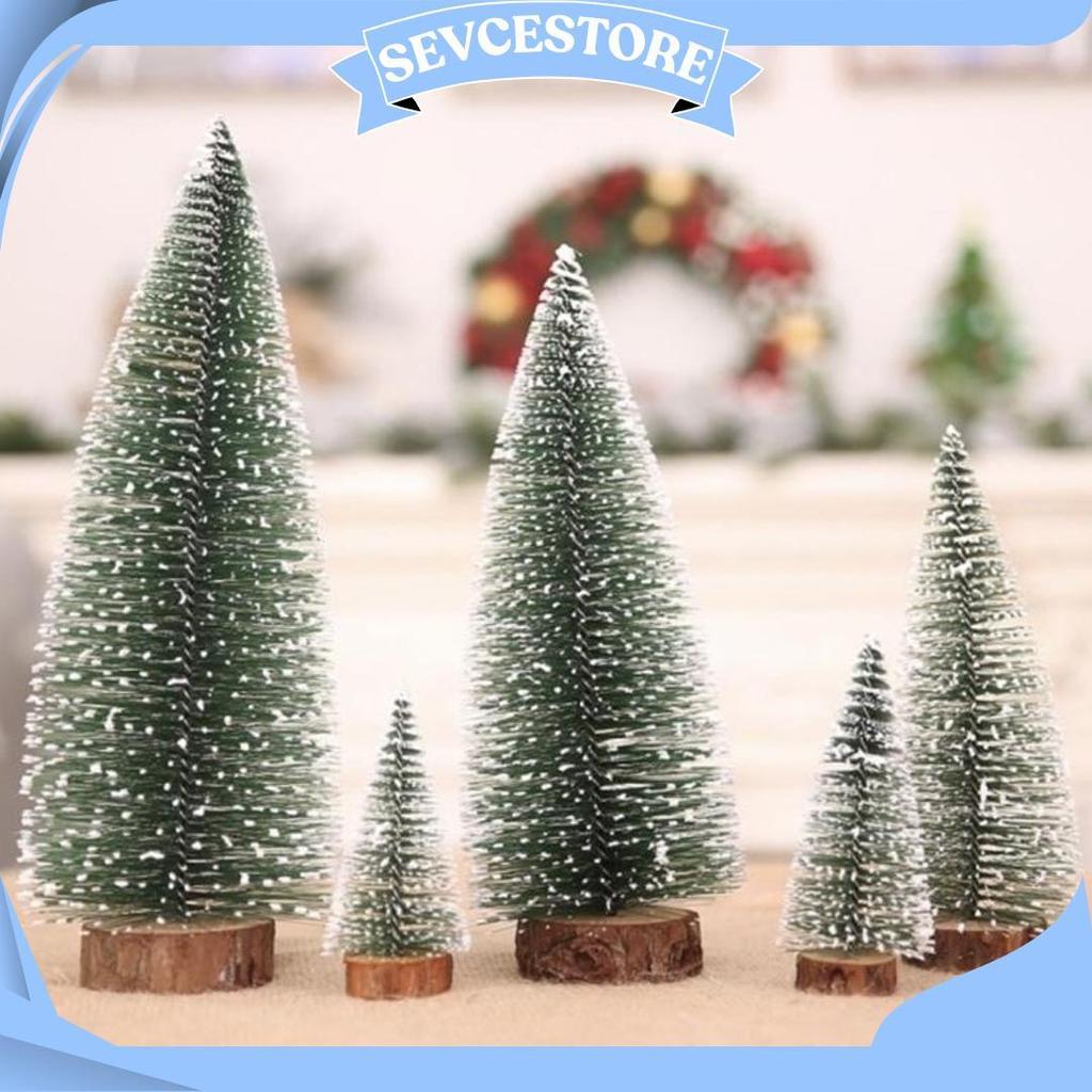 Pohon Natal Mini / Miniatur Pohon Natal Kecil / Snow Powder Christmas / Mini Christmas Tree Ukuran 8