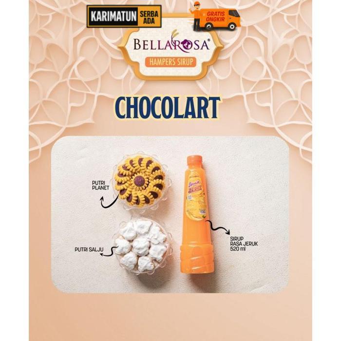 Promo Hampers Kue Kering Chocolart Bellarosa Paket Chocolart 2Toples+1Sirup / Hadiah Lebaran / Natal