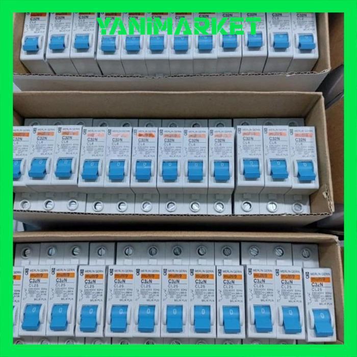 gd-90 MCB MULTI9 2A 4A 6A 10A 16A 20A 25A 32A 40A 2 AMPERE MERLIN GERIN PLN 450W CL2 SPLN BREKER Ber