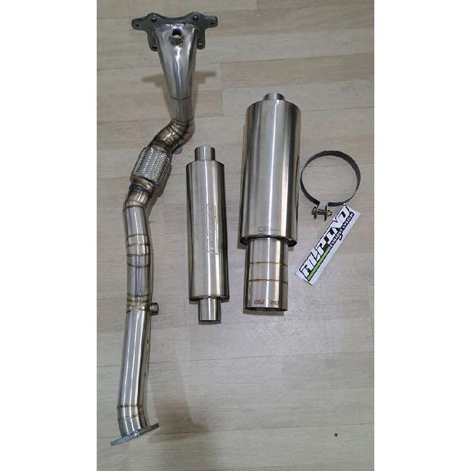 Full System Alpino Knalpot Mobil Honda Brio/Jazz GE8/Honda Freed/City G8 DPFP+Resonator+muffler F03 