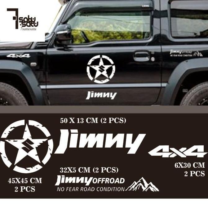 Stiker Mobil 4X4 Offroad Jimny Set Asli