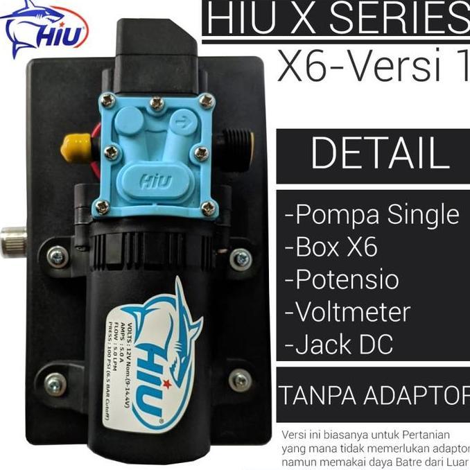 Paket Pompa Air Dc Hiu Dilengkapi Potensio Dan Voltmeter X6-Hiu