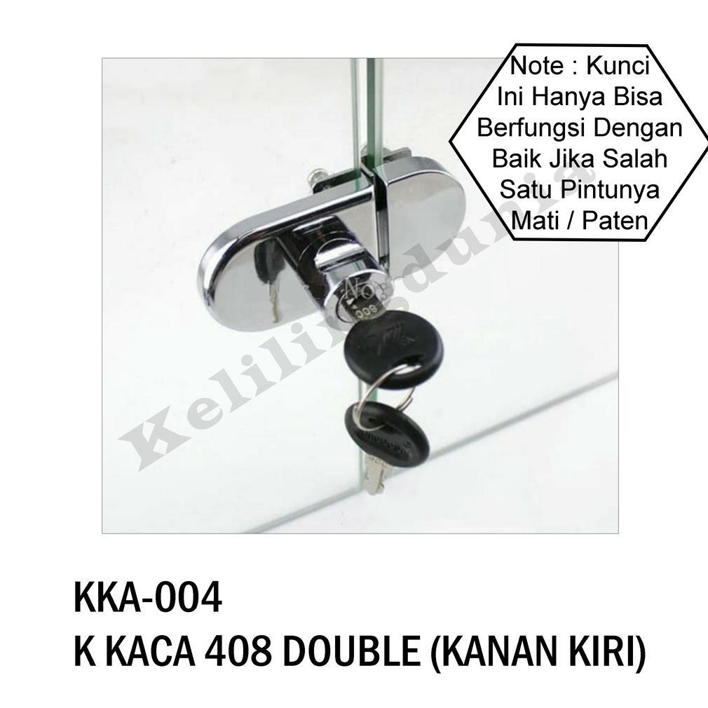 Kunci Etalase Kaca Kabinet Cabinet Lemari Jepitan Pegangan Kaca Double Kanan Kiri ( Salah Satu Harus