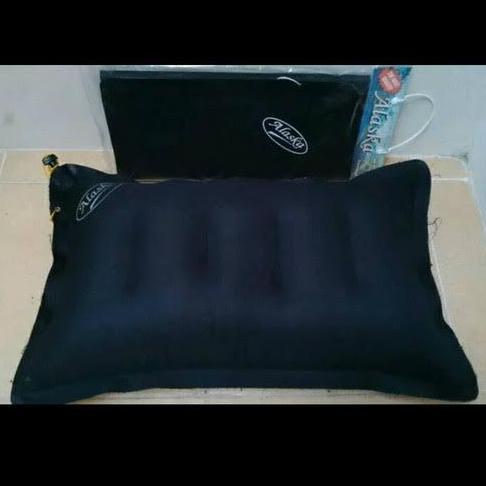 Bantal angin tiup alaska tebal warna hitam