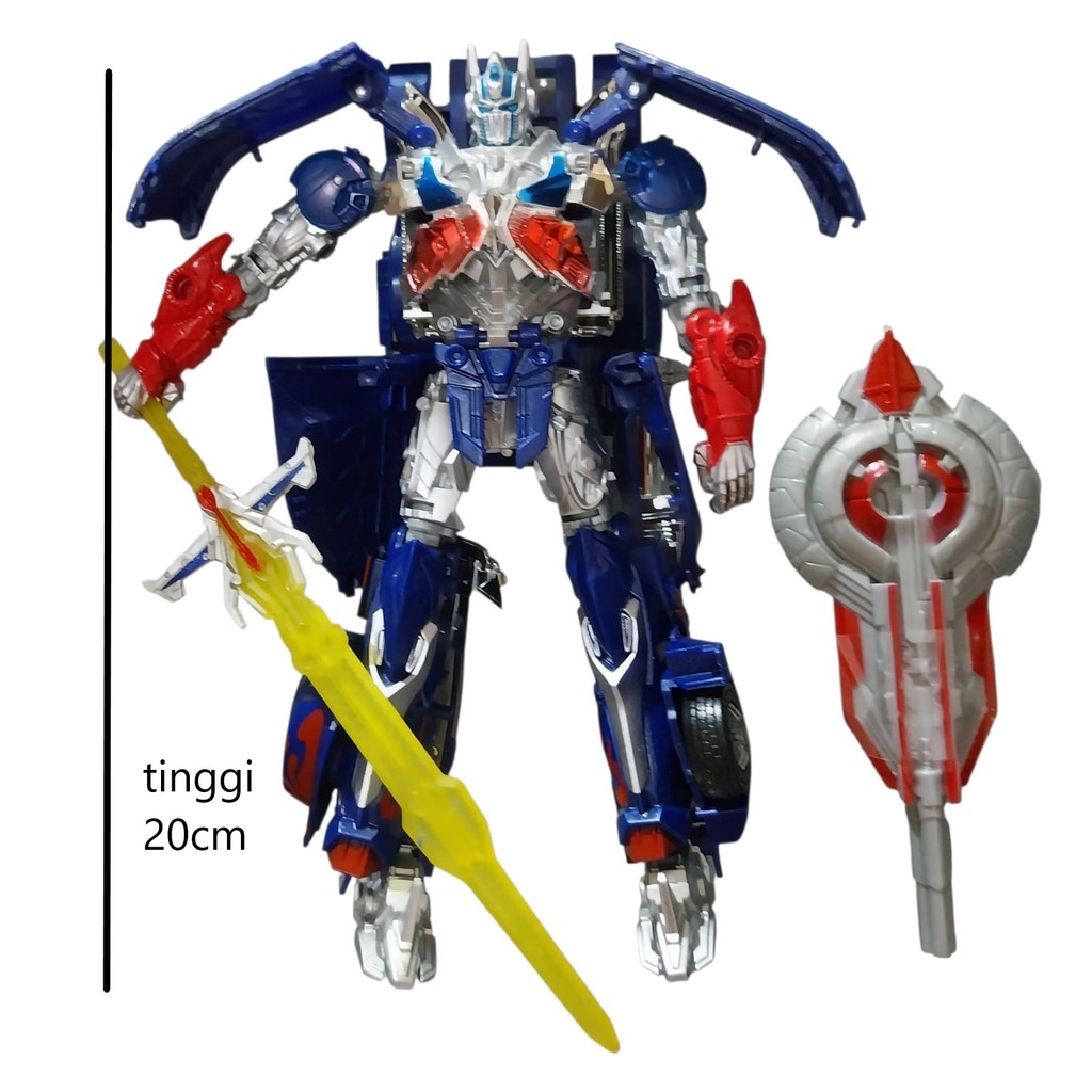 mainan anak Robot  Bisa berubah jadi mobil tinggi 20CM