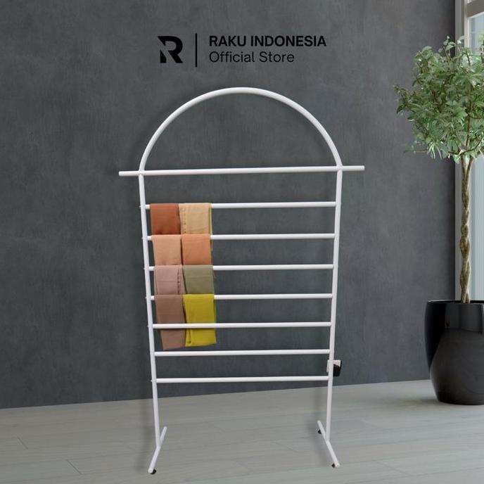 NEW - RAK HIJAB OVAL - GANTUNGAN JILBAB BESI KOKOH & MINIMALIS / RAK TOKO SWALAYAN /DISPLAY HIJAB - 