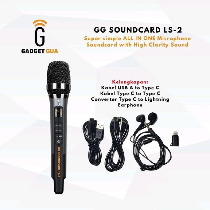 GG SOUNDCARD LS-2 - SUPER SIMPLE ALL IN ONE MICROPHONE SOUNDCARD WITH HIGH CLARITY SOUND FOR LIVE ST