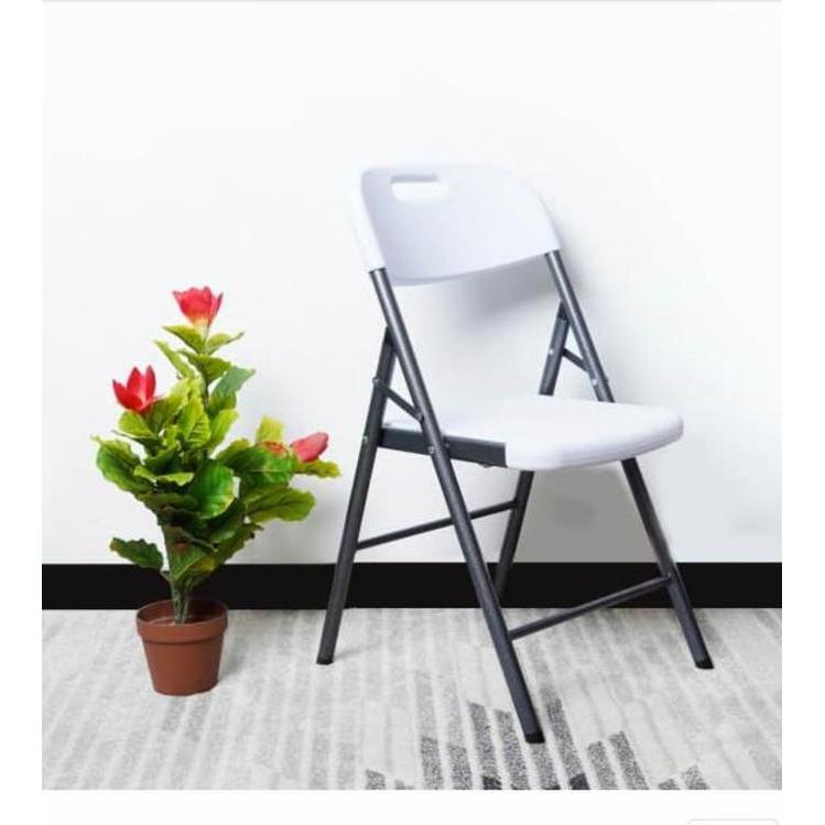 KRISBOW Kursi Lipat Plastik HDPE Serbaguna - Putih