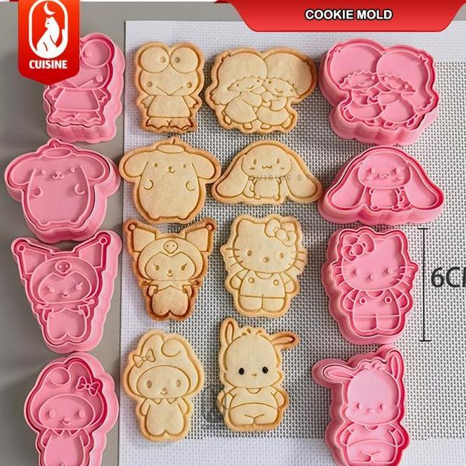 Cetakan Kue Kering Sanrio Cookie Cutter Biskuit Cetakan Nugget Bento Kter Astronot Frozen Lucu Isi 8