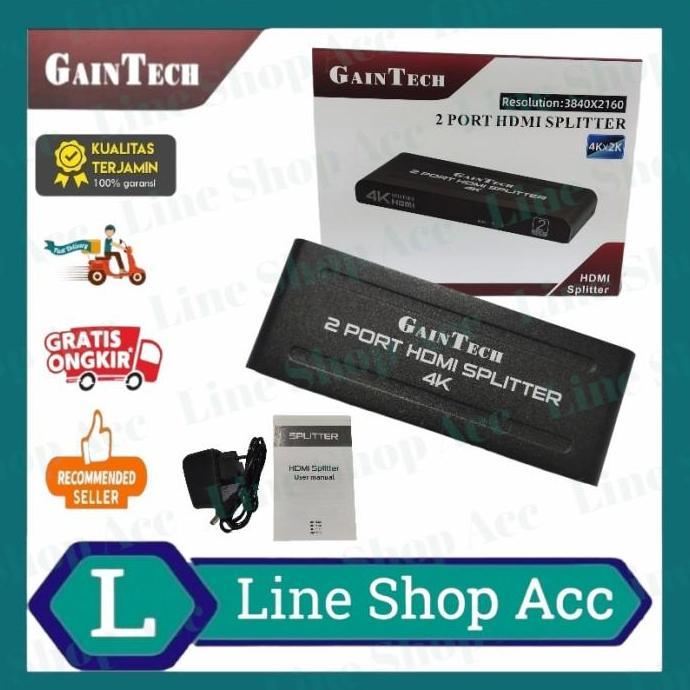 Hdmi Splitter 2 Port & 4 Port Gaintech Spliter