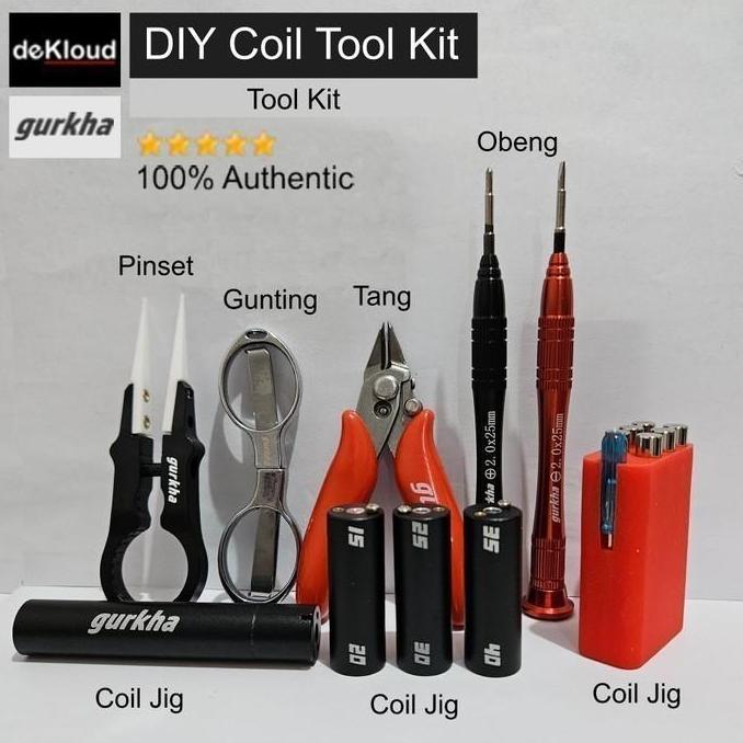 1 Set Original Gurkha DIY Tool Kit | tang pinset gunting obeng kunci L satu set lengkap