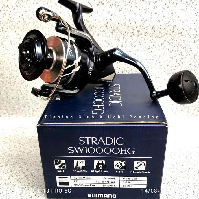 Reel Shimano Stradic SW 4000 5000 6000 8000 10000 PG HG XG, Reel Pancing Laut , Power Handle , Salt 