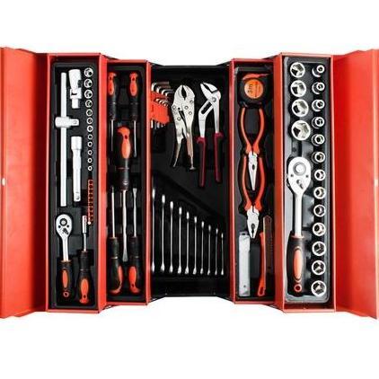 REAIM Tool Kit 85 Pcs, Tool Box Perkakas, Kunci Sok Set, Pekerjaan Mobil, Tool Box Set Alat Bengkel,