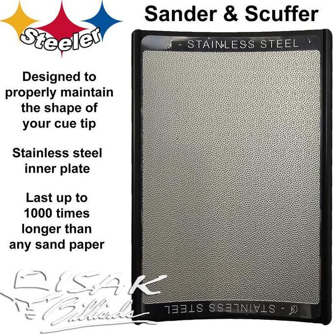 TERMURAH - Steeler Cue Tip Tool - Scuffer Sander Shaper Amplas Stick Billiard
